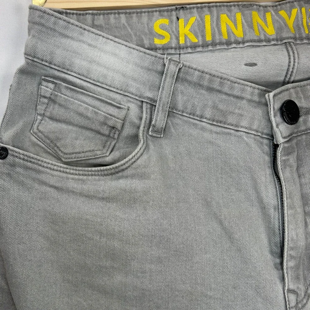 John Players‎ Skinny Jeans Mens 36 Light Grey Stretch Denim